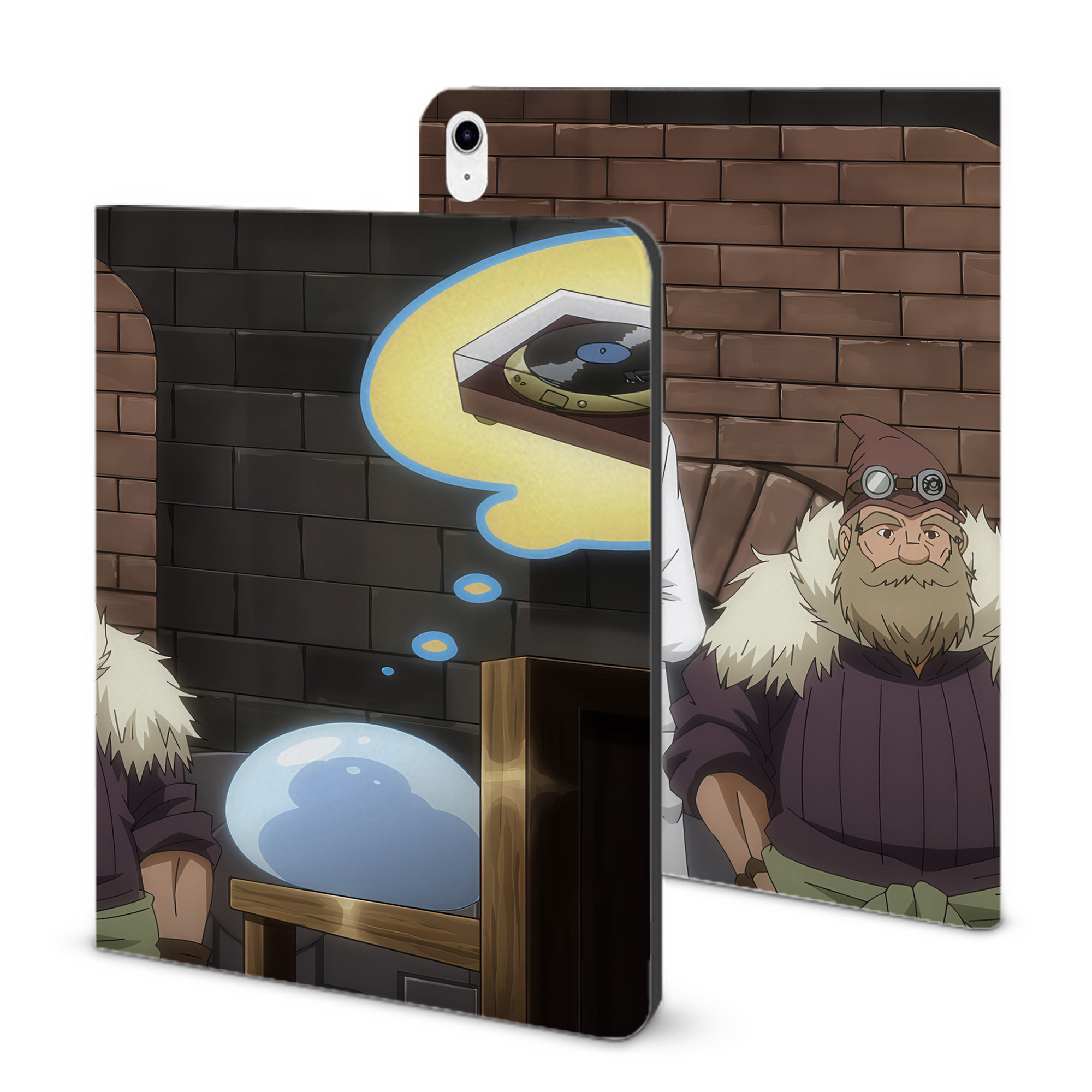 （画像用） 転スラ Regarding Reincarnated to Slime IPad ケース ブック型 PUレザー TPU 耐衝撃 軽量 薄型 ペン収納なし 全面保護 IPad 各モデル対応